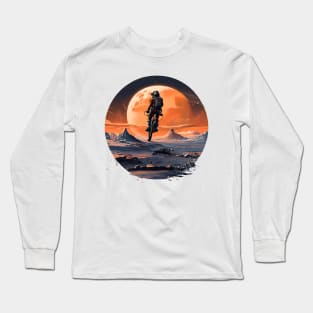 Biker on mars Long Sleeve T-Shirt